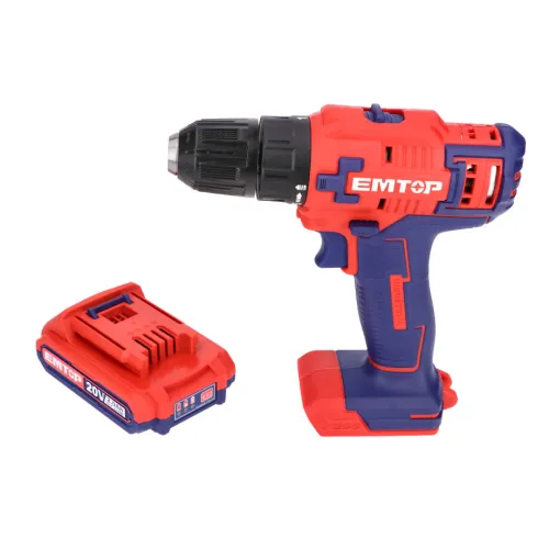 Drel-şurup bağlayan 2 batareyalı 20V Emtop ECDL200528